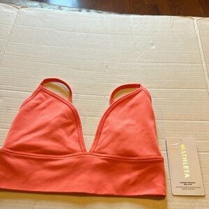 Athleta Coral Ribbed V-Neck Bralette
